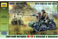 Zvezda 1/35 Soviet M72 Motorcycle Team with Sidecar image