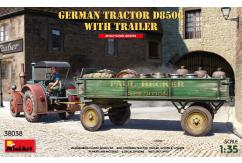 Miniart 1/35 German Tractor D8506 with Trailer image