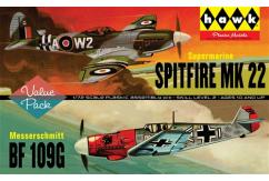 Lindberg 1/72 Spitfire Mk.22 & Messerschmitt Bf-109G image