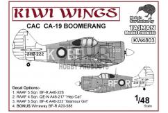 Tasman Models 1/48 CAC CA-19 Boomerang image