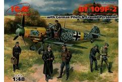 ICM 1/48 Messerschmitt Bf 109F-2 with Pilots & Ground Personnel image