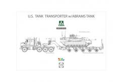 Takom 1/72 US 70 Ton Tank Transporter with Abrahms image