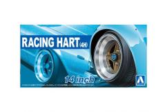 Aoshima 1/24 Rims & Tires - Racing Hart 14" image