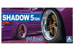 Aoshima 1/24 Rims & Tires - Shadow 5 (5H) 14" image