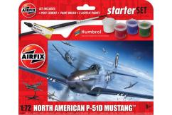 Airfix 1/72 North American P-51D Mustang - Starter Set ~~DAMAGED BOX~~ image