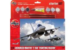 Airfix 1/72 Lockheed Martin F-16A Fighting Falcon - Starter Set ~~DAMAGED BOX~~ image