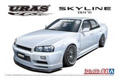 Aoshima 1/24 Nissan Skyline R34 25GT Uras 2001 image