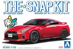 Aoshima 1/32 Nissan R35 GT-R Vibrant Red Snap Kit image