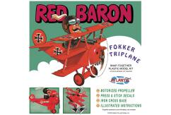 Atlantis Models Red Baron Fokker Triplane with Motor - SNAP Kit image