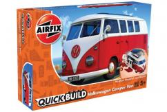 Airfix Volkswagen Kombi Camper Van QuickBuild Red (Lego Style) image