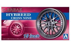 Aoshima 1/24 Rims & Tires - Hybreed Cross Nine 19" image