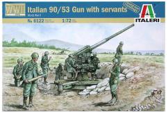 Italeri 1/72 Italian 90/53 Gun with Servants image