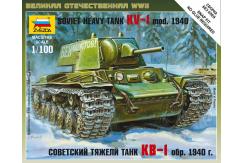Zvezda 1/100 Soviet Kv-1 Snap Kit image