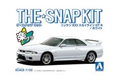 Aoshima 1/32 Nissan R33 Skyline GT-R White - Snap Kit image