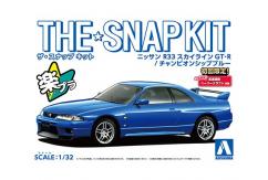 Aoshima 1/32 Nissan R33 Skyline GT-R Championship Blue - Snap Kit image