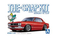 Aoshima 1/32 Nissan Skyline 2000 GT-R Red - Snap Kit image