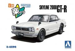 Aoshima 1/24 Skyline HT 2000 GT-R 1970 White Snap Kit image
