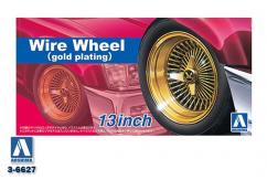 Aoshima 1/24 Wire Wheel (Gold Plating) 13inch image