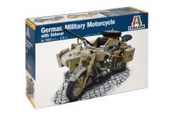 Italeri 1/9 German Military Motorcycle with Sidecar image