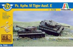 Italeri 1/72 2 WWII Pz.Kpfw VI Tiger Ausf.E - Fast Assembly 2 Kits image