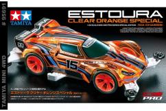 Tamiya 1/32 Estoura Clear Orange Special Edition Mini 4WD MA Chassis image
