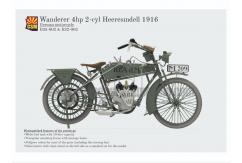 CSM 1/35 Wanderer 4hp 2-cyl Heeresmdell 1916 German Motorcycle image
