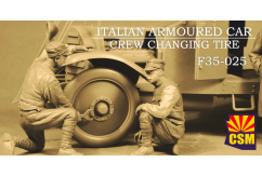 CSM 1/35 Italian Armoured Car Crew Changing Tire image