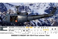 OMD 1/72 UH-1D/H Royal New Zealand Air Force Decal Set image