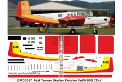 OMD 1/72 Fletcher Fu-24-950 Abel Tasman Skydive Decal Set image