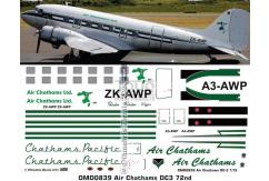 OMD 1/72 DC3 Air Chathams / Chathams Pacific Decal Set image