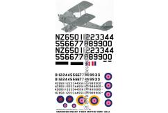 OMD 1/32 DH.82 Tiger Moth Royal New Zealand Air Force Decal Set image