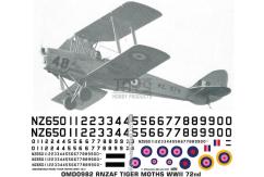 OMD 1/72 DH.82 Tiger Moth Royal New Zealand Air Force Decal Set image