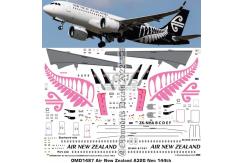 OMD 1/144 Airbus A320Neo Air New Zealand Decal Set image