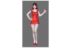  PM 1/24 Track Girl Red Dress (Resin Unpainted) image