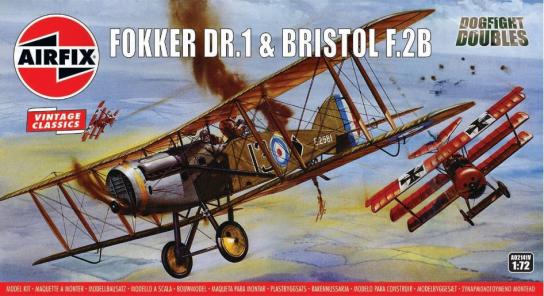 Airfix 1/72 Fokker DR1 Triplane & Bristol Fighter Dogfight Double image