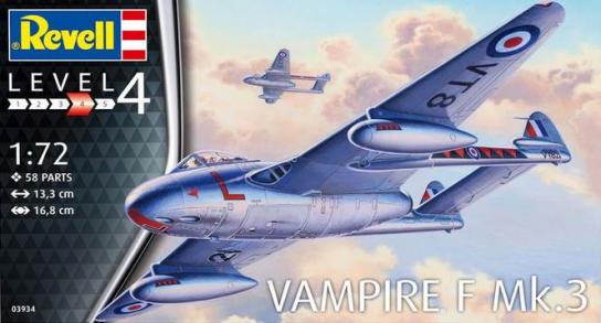 Revell 1/72 Vampire F. Mk.3 image