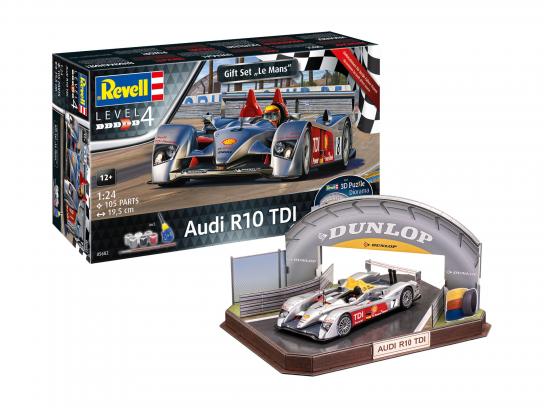 Revell 1/24 Audi R10 TDI LeMans & 3D Puzzle - Gift Set image
