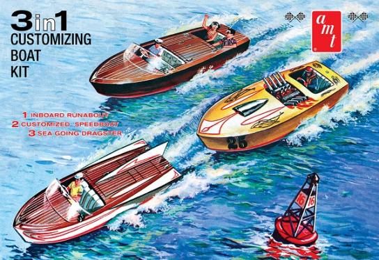 AMT 1/25 Customizing Boat Set - 3 in 1 image