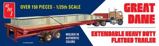 AMT 1/25 Great Dane Extendable Flat Bed Trailer image