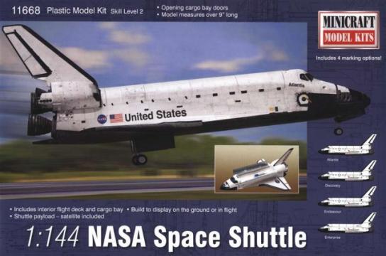 Minicraft 1/144 NASA Space Shuttle - 4 Markings Included image