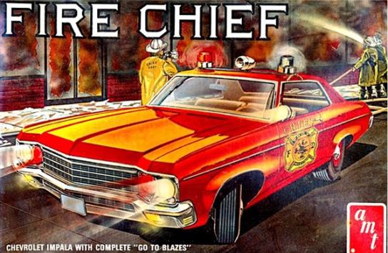 AMT 1/25 Chevy Impala Fire Chief 1970 image