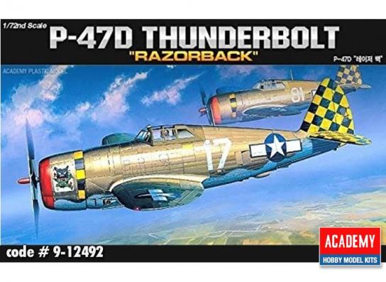 Academy 1/72 P-47D Thunderbolt Razor Back image