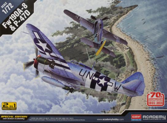 Academy 1/72 D-Day P-47D & Fw-190 - Combo image