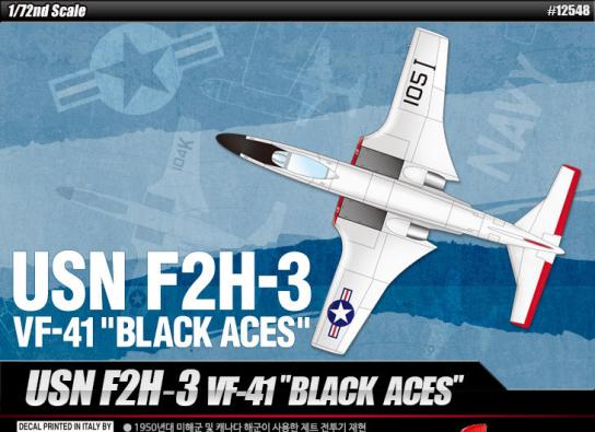 Academy 1/72 USN F2H-3 VF-41 "Black Aces" image