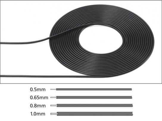 Tamiya - Cable 0.5mm OD Black 2-Metres image