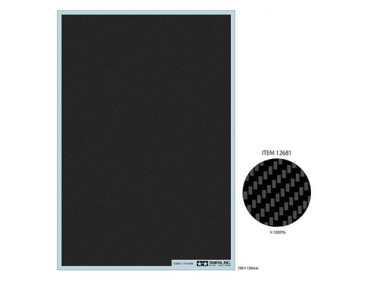 Tamiya Carbon Fibre Pattern Decal Sheet 190x130mm Twill Fine image