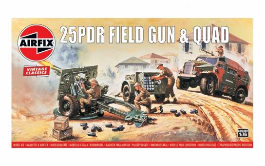 Airfix 1/76 25PDR Field Gun & Quad image