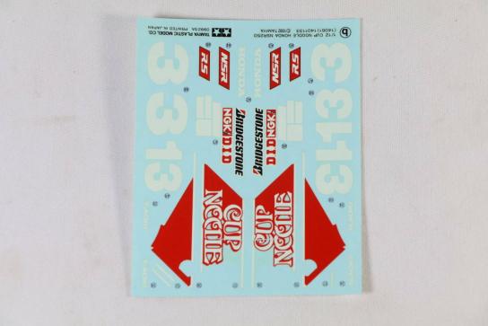 Tamiya 1/12 Honda NSR250 Cup Noodle Decal B Set image