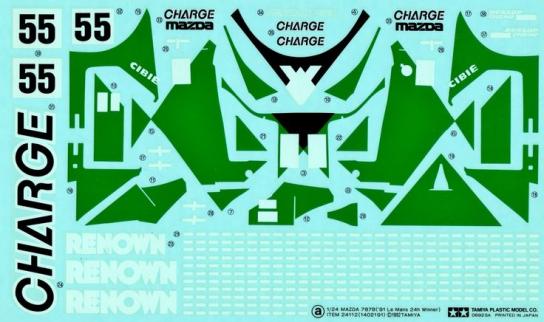 Tamiya 1/24 Mazda 787B '91 Le Mans 24 Hour Winner Decal Set A image