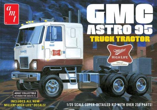 AMT 1/25 GMC Astro 95 Semi Tractor - Miller Beer image